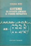 Sisteme De Ecuatii Liniare Si Forme Patratice - Cerchez Mihu