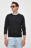 BOSS pulover de l&acirc;nă bărbați, culoarea negru, light 50468239