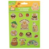 Set Autocolante Tema Capybara &ndash; 200 bucăți &icirc;n verde, CMCLASS