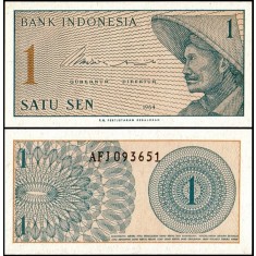 Indonezia 1964 - 1 sen, necirculata