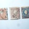 3 Timbre Austria 1858 Fr.Josef , val : 5 ,10 ,15 kr stampilate