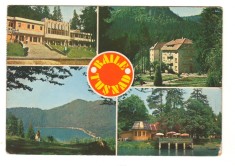 CPIB 23669 CARTE POSTALA - BAILE TUSNAD, MOZAIC, CIRCULATA, 1982, STAMPILE, TIMBRU