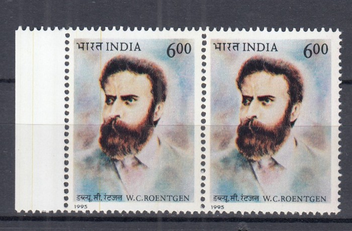INDIA 1995 ANIVERSARI RONTGEN PERECHE SERII MNH