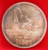 (A734) MONEDA DIN ARGINT VATICAN - 500 LIRE 1978, AUNC, KM 139, CHEMAREA APOSTOLILOR PETRU SI ANDREI, Europa