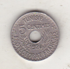 bnk mnd Tunisia 5 centimes 1920 (1338) foto