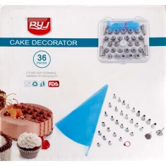 Set 36 piese pentru ornat torturi, in cutie