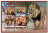 Burkina Faso 2019: Set complet timbre Lei, coliță + bloc - Tematică Animale