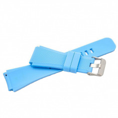 Curea din silicon compatibila Samsung Galaxy Watch 46mm, telescoape QR, Lite blue foto