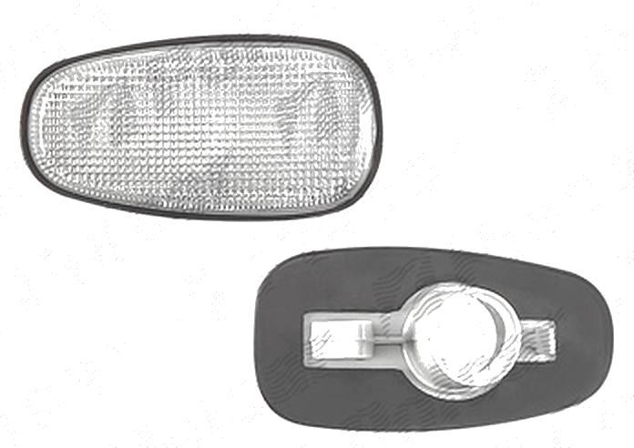 Lampa semnalizare laterala Opel Astra G, 01.1998-08.2009; Zafira, 01.1999-05.2005, fata, Stanga = Dreapta, WY5W; alb, negru carcasa; fara suport becu