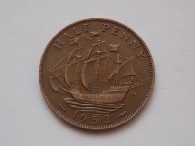 HALF PENNY 1952 GBR foto