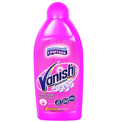 Solutie pentru Covoare VANISH Oxi Action Pink Fara Clor, Cantitate 450 ml, Vanish Detergent Covoare, Detergent Covoare si Carpete Vanish, Detergent Ma foto