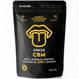 Gumă de mestecat WUG Chicle Cum, pentru volum și calitate spermă, cu maca, zinc și seleniu, cu aromă de banane, 10 buc