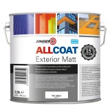 Cumpara ieftin Vopsea Allcoat Exterior Matt White, Zinsser, 2.5 Litri