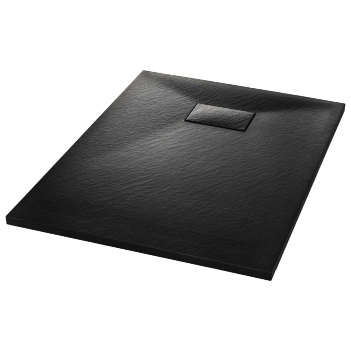 Cadita de dus, negru, 100 x 70 cm, SMC