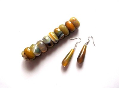 set bratara si cercei cu agate 42773 foto