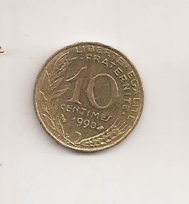 Moneda Franta - 10 Centimes 1998 v1 foto