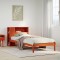 vidaXL Pat bibliotecă fără saltea maro ceruit 75x190 cm lemn masiv pin 3321567