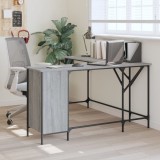 Birou, gri sonoma, 141x141x75 cm, lemn prelucrat
