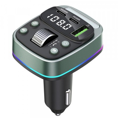 Modulator FM Bluetooth Techsuit EchoDrive, 1 x USB-A - 2 x USB-C foto