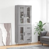 vidaXL Dulap &icirc;nalt, gri sonoma, 69,5x34x180 cm, lemn compozit