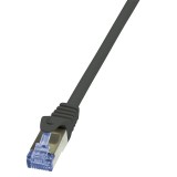 PATCH CORD S/FTP LOGILINK Cat6a, LSZH, cupru, 1.5 m, negru, AWG26, dublu ecranat &quot;CQ3043S&quot; (timbru verde 0.18 lei)