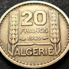 Moneda exotica 20 FRANCI - ALGERIA, anul 1949 * cod 1207 - COLONIE FRANCEZA