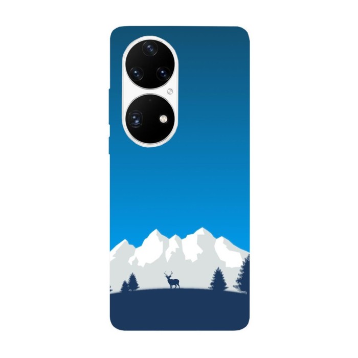 Husa compatibila cu Huawei Nova Y70 model Minimal deer mountains, Silicon, TPU, Viceversa