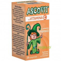 Ascovit cu Aroma de Piersica 100mg 20cpr