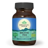 Organic India Breathe Free, 60 capsule, Supliment pentru Respiratie Usoara si Raceala