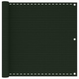 VidaXL Paravan de balcon, verde &icirc;nchis, 90x600 cm, HDPE