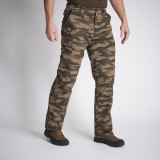 PANTALON CARGO CĂLDUROS 100 CAMUFLAJ HALFTONE, Solognac