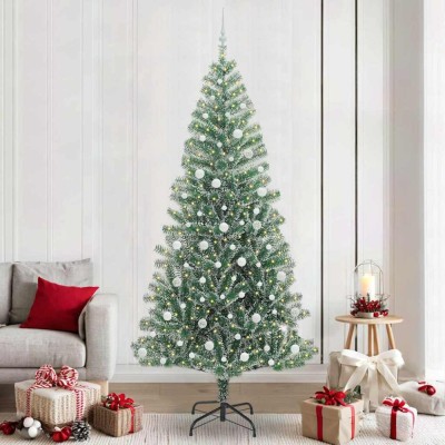 vidaXL Pom de Crăciun artificial cu zăpadă imitată și lumină LED 3396836 foto