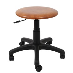 Scaun Labor - imitatie piele - diverse culori - Albastru 21898, Role din plastic D60