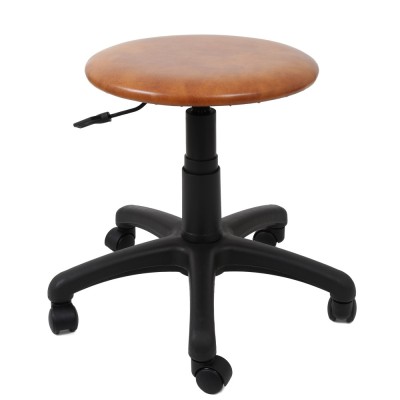 Scaun Labor - imitatie piele - diverse culori - Negru 21901 - Role din plastic D60 foto