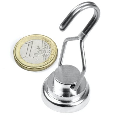 Magnet neodim oala &amp;Oslash;25 mm, cu carlig rotativ, putere 20 kg foto