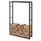 Suport lemne de foc Taby 100 x 25 x 150 cm otel negru [en.casa] HausGarden Leisure