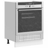 Dulap Cuptor Gossi Porto, Lemn Prelucrat Sonoma Gri, 60x46x81.5 cm, Picioare Reglabile, Design Compact