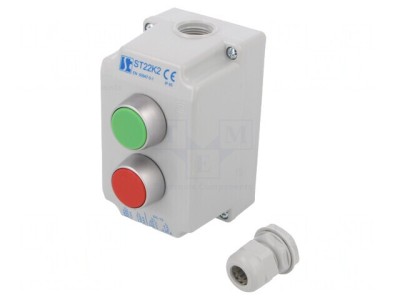Casetă de Comandă cu 2 Butoane IP65 Plastic ST22 foto