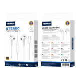 Casti Audio Handsfree stereo JELLICO EP3A, USB Type-C, 1.2m, Alb, Bulk