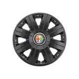 Set 4 capace roti Cosmos Negru R15, pentru gama auto Alfa Romeo, Autohelix MSA