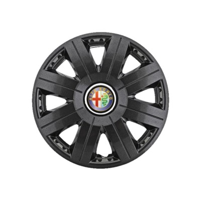 Set 4 capace roti Cosmos Negru R15, pentru gama auto Alfa Romeo foto