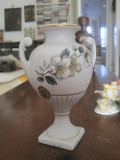 Vintage Gouda Flora Holland Vase decorated with flowers No. 2036