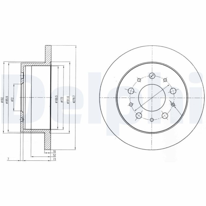 DELPHI BG4061 Disc frana