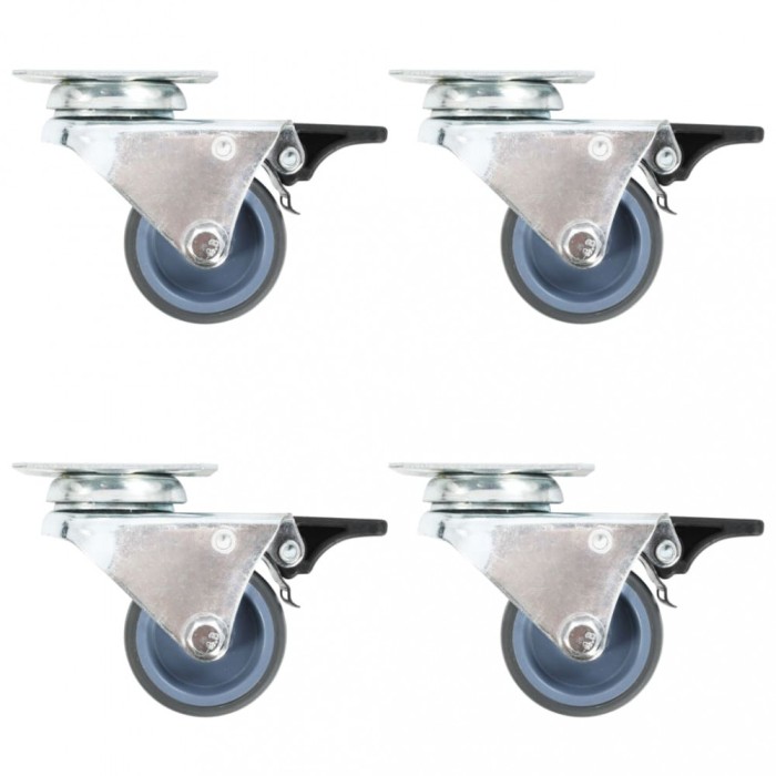 Gossi roti pivotante duble, 16 buc., 50 mm