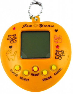 Joc electronic interactiv Tamagotchi, 49 jocuri, in forma de inima, 5 ani+, galben/portocaliu foto