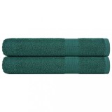 VidaXL Prosoape pentru saună 2 buc Verde 80x200cm 360 g/m&sup2; 100% bumbac