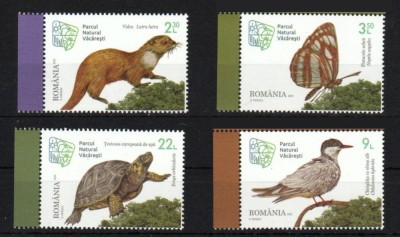Fauna, fluturi, testoasa, vidra, Parcul Natural Văcărești, 2023, LP 2434, MNH foto