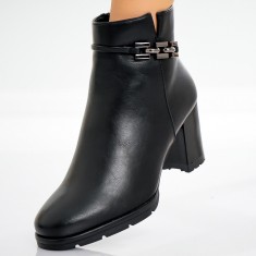 Ghete Dama Imblanite Negre din Piele Ecologica Maivela, 39