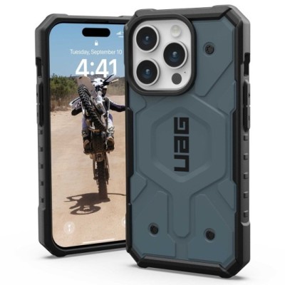 Husa pentru iPhone 15 Pro - UAG Pathfinder MagSafe - Cloud Blue foto