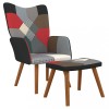 VidaXL Scaun de relaxare cu taburet, material textil, petice 328196